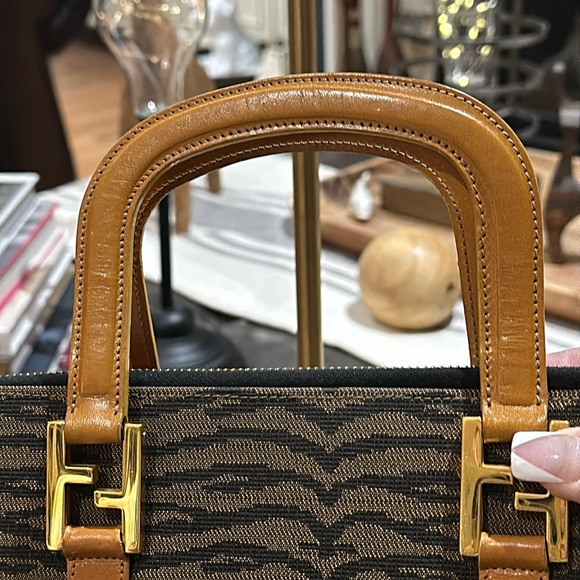 RARE Authentic Fendi Roma S.A.S. FF Vintage Top Handle Wallet Clutch, STUNNING - Picture 7 of 16